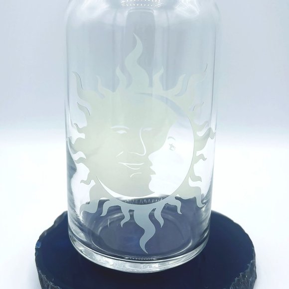 Sun Moon Color Changing Glass Cup, Beer Glass Can, Glass Coffee Cup, Soda Glass - Picture 1 of 3